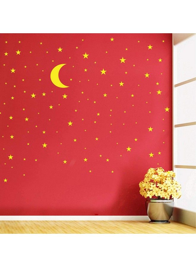 JURUOXIN Moon And Stars Wall Decal Vinyl Sticker For Kids Boy Girls Baby Room Decoration Good Night Nursery Wall Decor Home House Bedroom Design Pack Of 178Pcs (Yellow) - Image 3