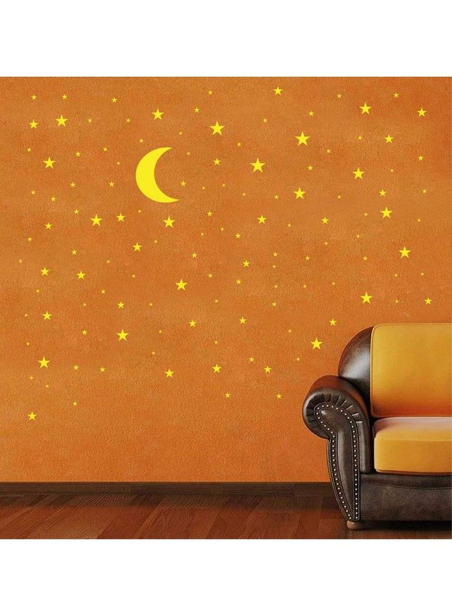 JURUOXIN Moon And Stars Wall Decal Vinyl Sticker For Kids Boy Girls Baby Room Decoration Good Night Nursery Wall Decor Home House Bedroom Design Pack Of 178Pcs (Yellow) - Image 5