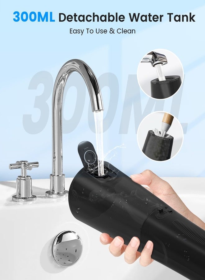 VIMMK Water Flosser, Cordless Water Dental Flosser, 9 Jet Tips 5 Modes 300ML IPX7 Waterproof, Portable Rechargeable Oral Irrigator for Home Travel - Gums, Orthodontic, Braces Care (Black - Image 5