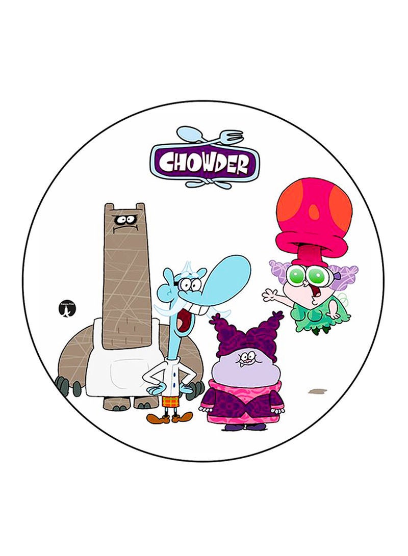 RKN Chowder Printed Mouse Pad  Round  Multicolour