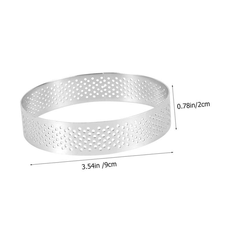 Stainless Steel Cake Rings 2pcs Round Baking Molds For Tarts Mousse - Image 3