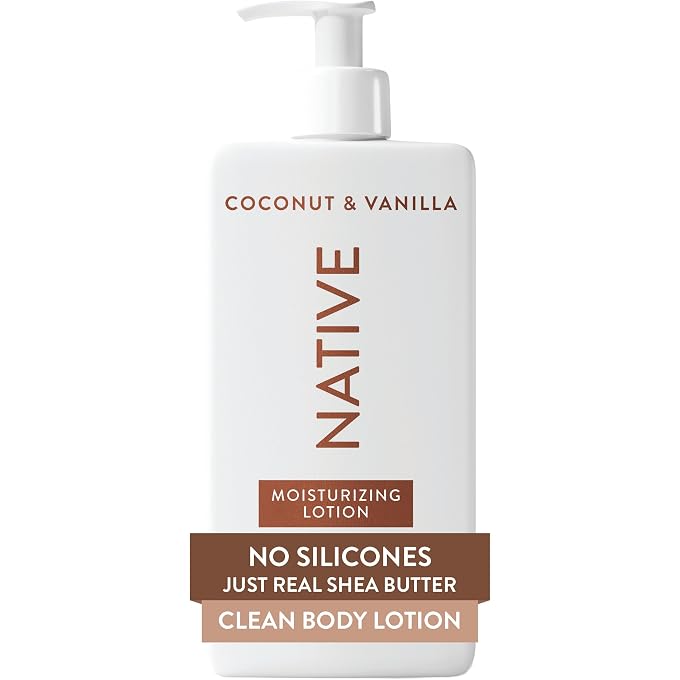 native Body Lotion, Coconut & Vanilla, 48-Hour Hydration for Dry & Sensitive Skin, Made with Plant-Based Moisturizers like Shea Butter, Silicone & Paraben Free, 16.5 fl oz - Image 1