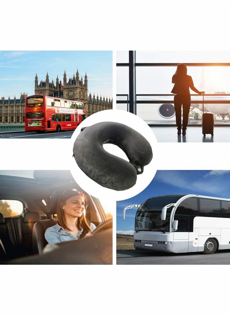 KASTWAVE - Travel Pillow Airplane Neck Pillow for Traveling 100% Pure Memory Foam U Shaped Neck Pillow Washable Super Lightweight Portable Headrest Great for Airplane Chair Car Home Office - Image 1