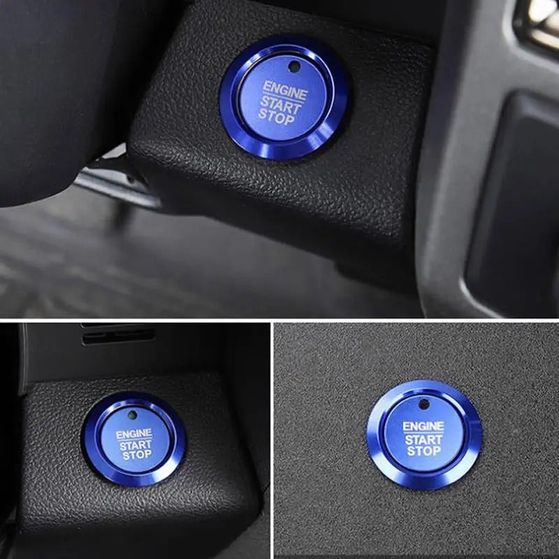 Guangzhou Yihong Trading Co., LTD Car Engine Start Stop Button Cover Set of 2, Anti-Scratch Aluminum Alloy Decorative Accessories for Ford F150, Vehicle Interior Kit - Image 3