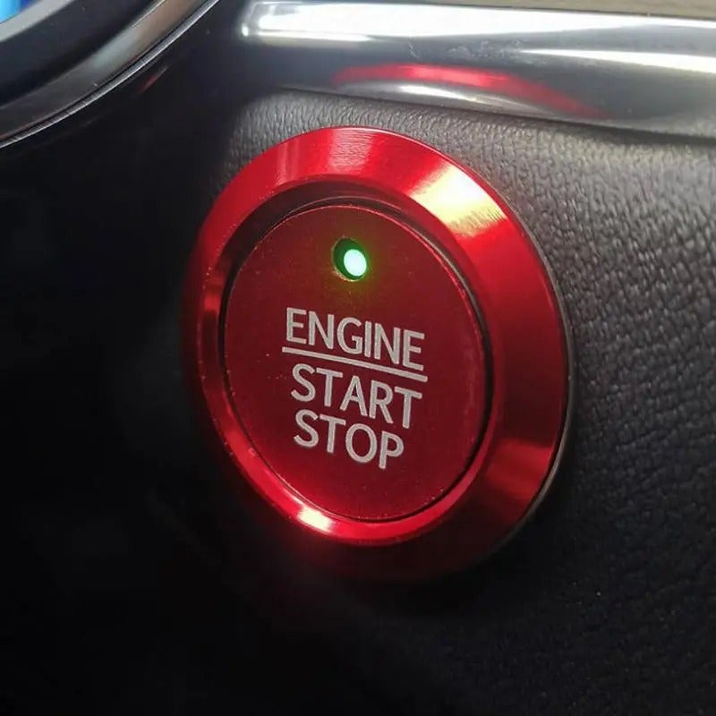 Guangzhou Yihong Trading Co., LTD Car Engine Start Stop Button Cover Set of 2, Anti-Scratch Aluminum Alloy Decorative Accessories for Ford F150, Vehicle Interior Kit - Image 1