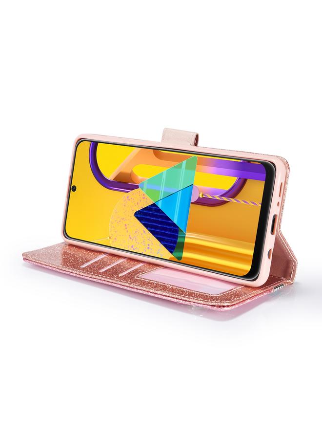 S-TOP Case For Samsung Galaxy A71 Glitter Powder Butterfly Leather Phone Case - Image 4