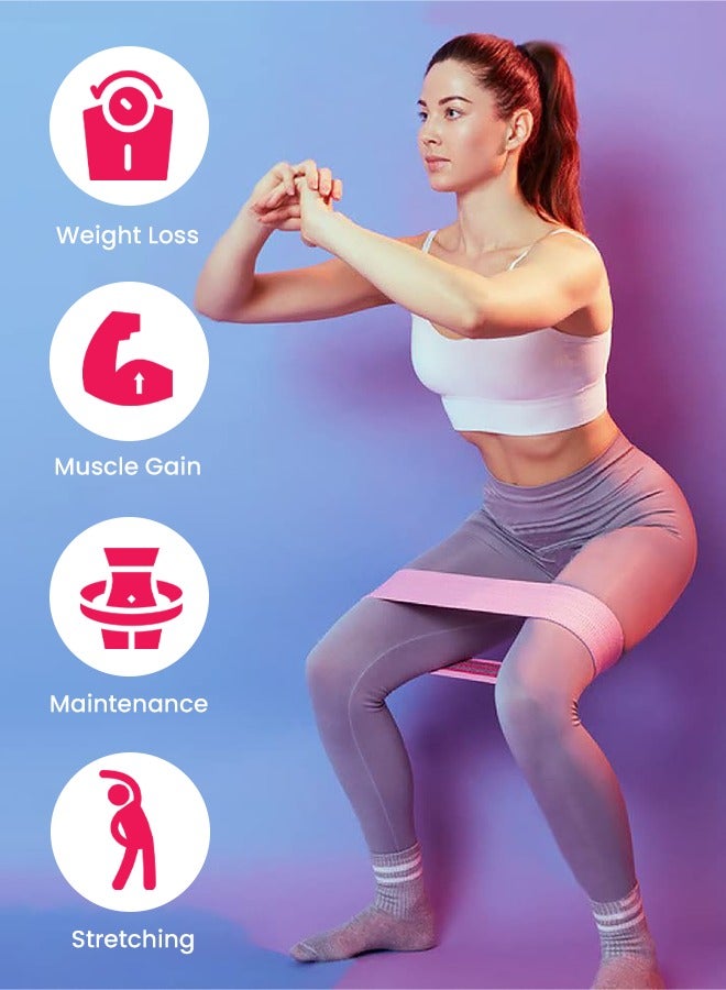 BRANDSFINITY Fabric Resistance Bands Set - 3 Pieces for Comfortable and Effective Full-Body Workouts  - Image 2