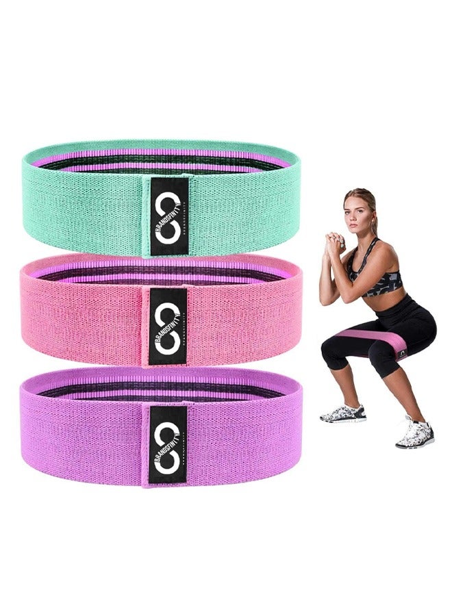 BRANDSFINITY Fabric Resistance Bands Set - 3 Pieces for Comfortable and Effective Full-Body Workouts  - Image 1