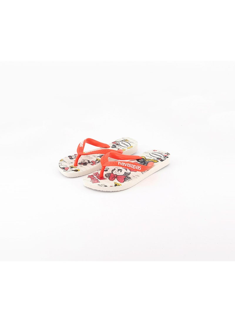 havaianas Kids Girls Disney Stylish Slippers, White and Coral New  - Image 1