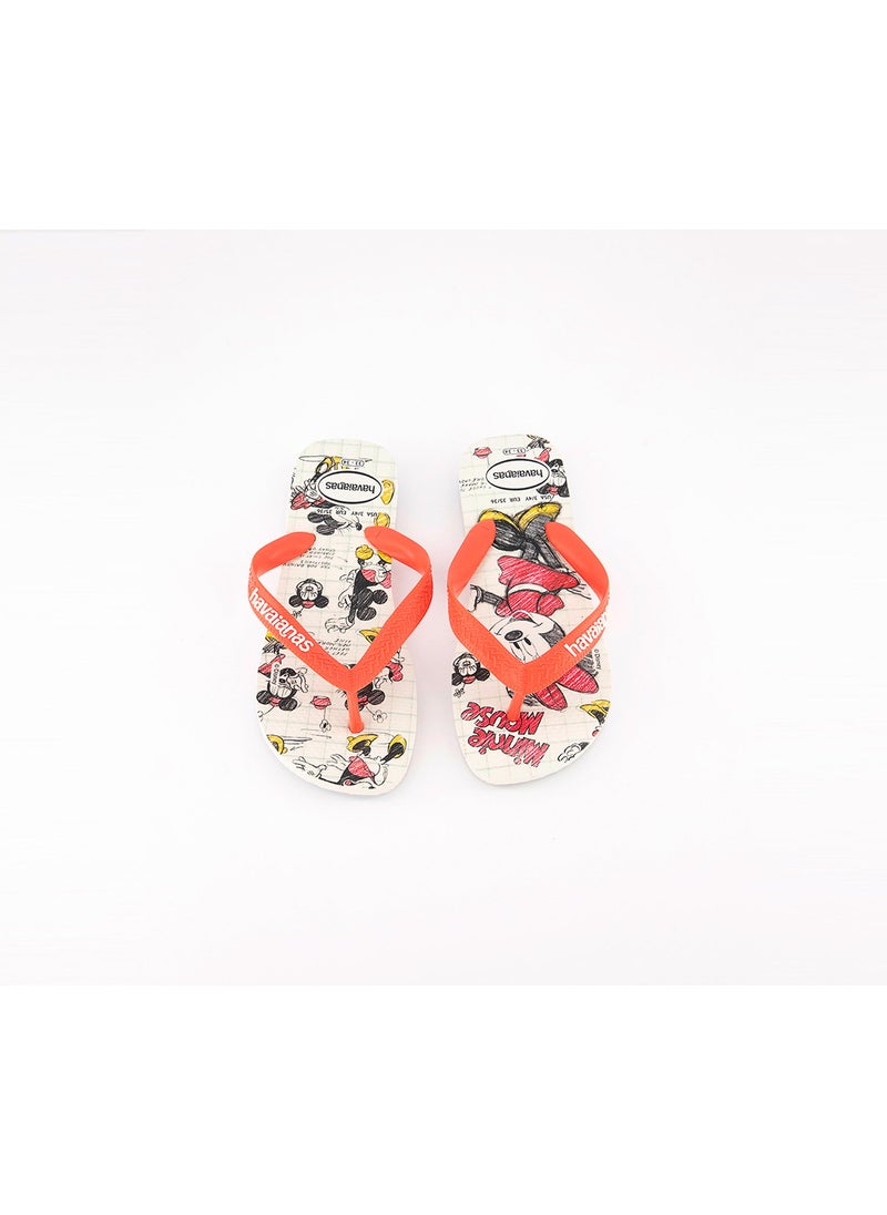 havaianas Kids Girls Disney Stylish Slippers, White and Coral New  - Image 4