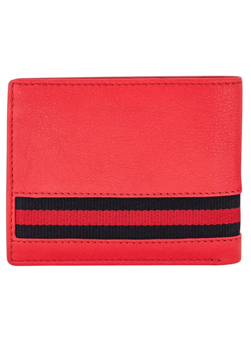 Ducati Corse DUCATI Firenze Men's Genuine Red Leather Wallet - DTLUG2000204