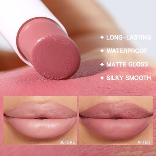 USHAS Lipstick and Lip Liner Combo Set 2 in 1 Waterproof Matte Lipstick pen for Women Lip liner Set Long Lasting with Makeup Set (S12, Pack of 1) - Image 4