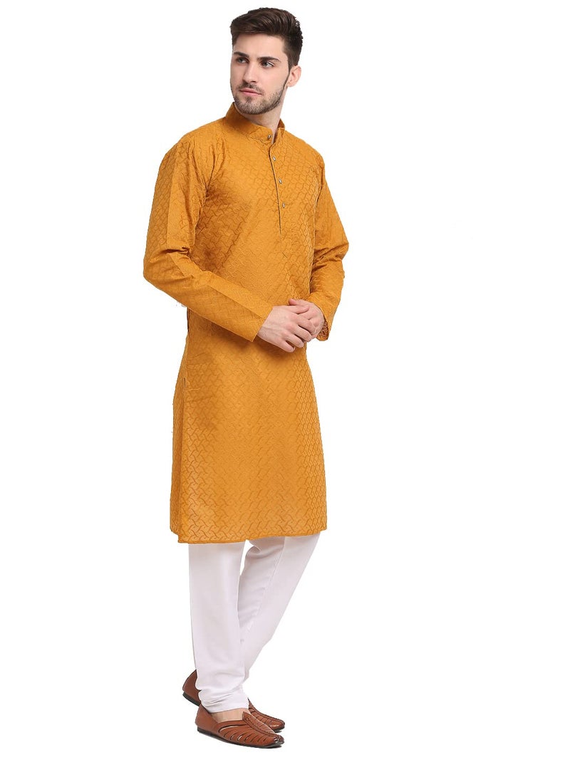 jompers طقم جومبرز للرجال من القطن الكلاسيكي المطرز مع الباجاماس - Image 4