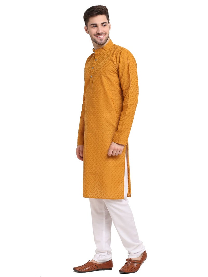 jompers طقم جومبرز للرجال من القطن الكلاسيكي المطرز مع الباجاماس - Image 3