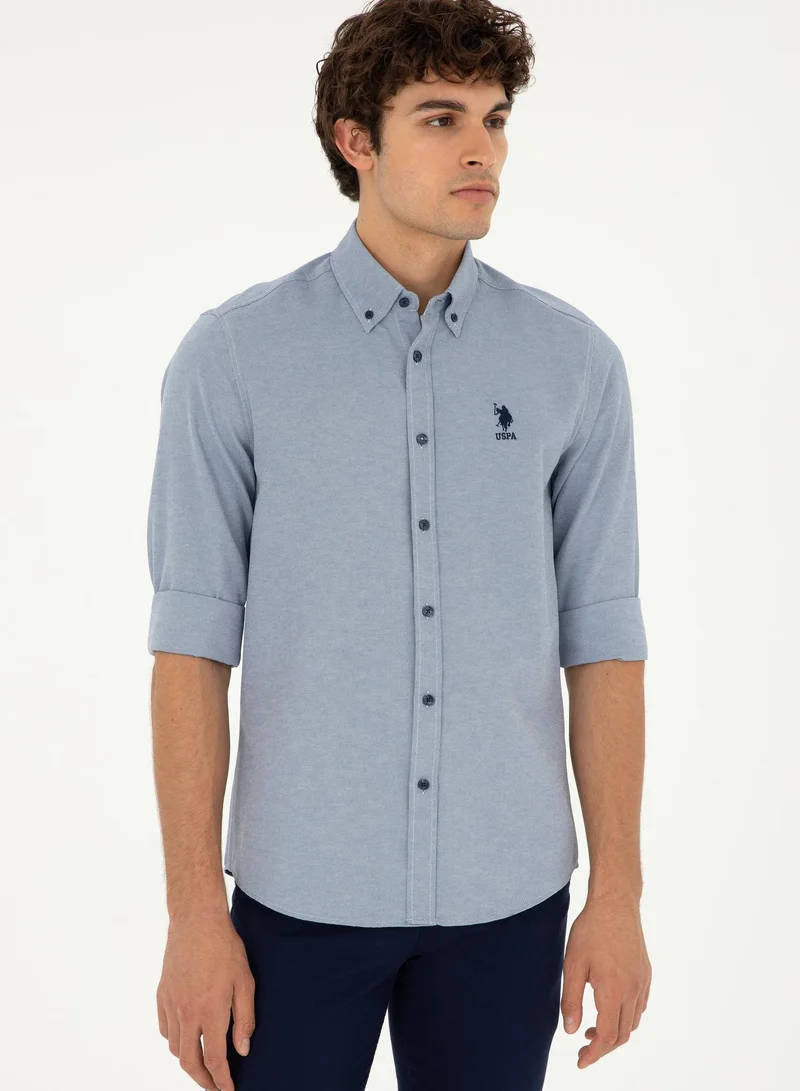 U.S. Polo Assn. Men's Embroidered Logo Slim Fit Button Down Shirt
