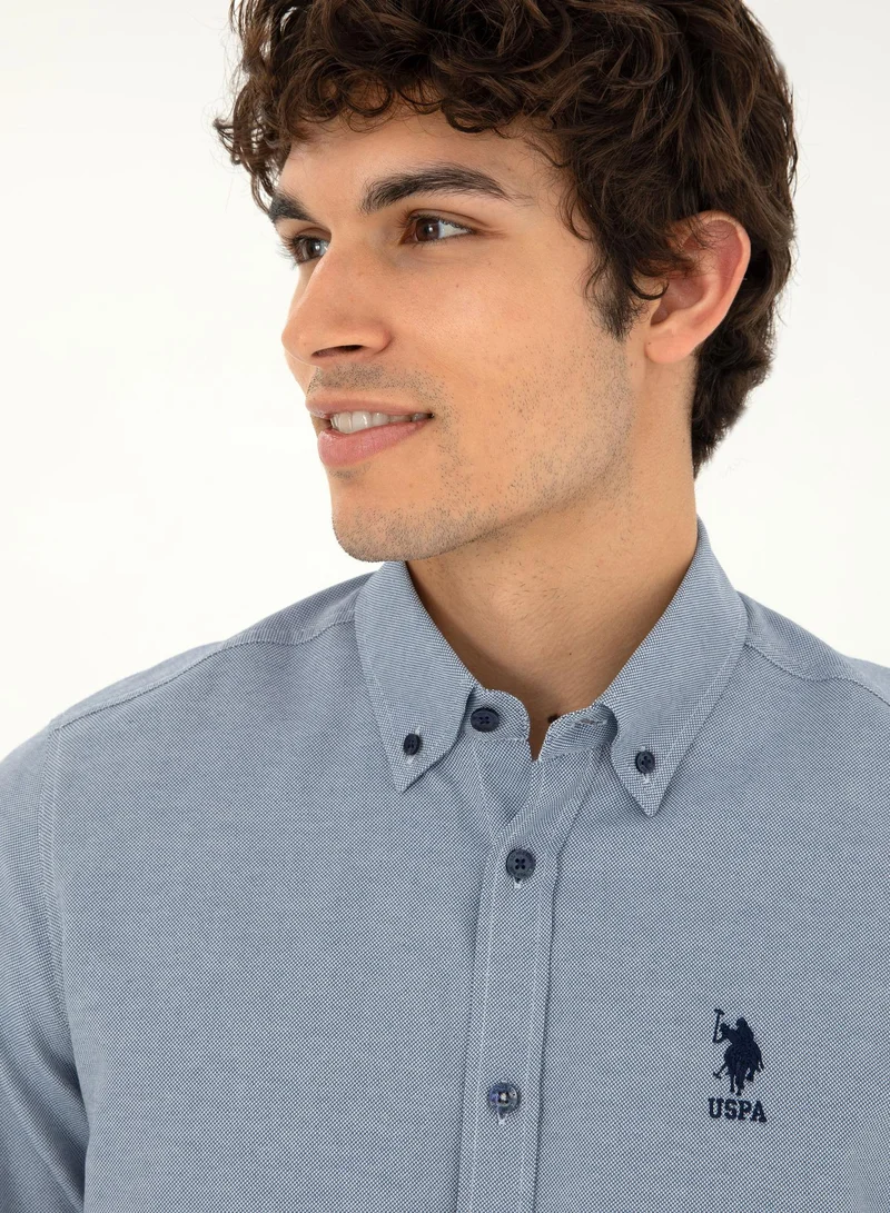 U.S. Polo Assn. Men's Embroidered Logo Slim Fit Button Down Shirt