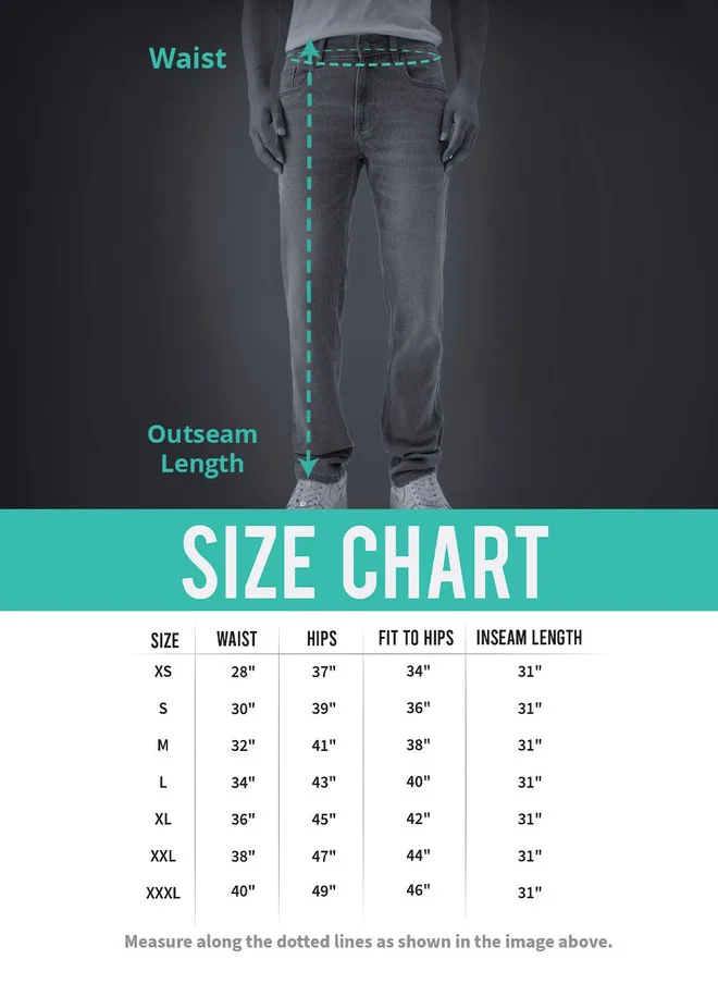 The Souled Store  The Souled Store Men Frost Blue Slim Fit Mid-Rise Stretchable Jeans  | Best Price UAE