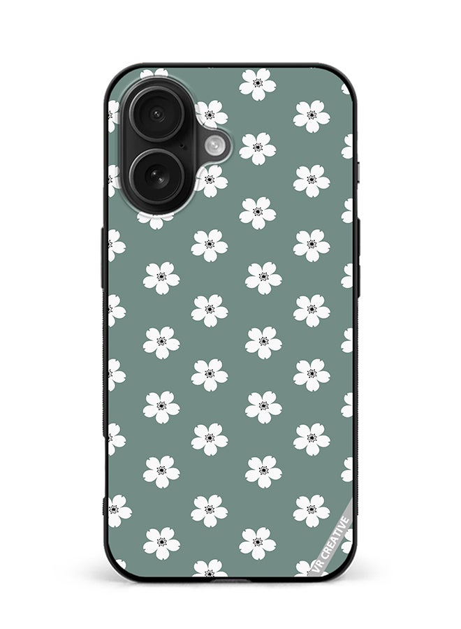 VR CREATIVE Protective Case Cover For Apple iPhone 16 Flower Design Multicolour