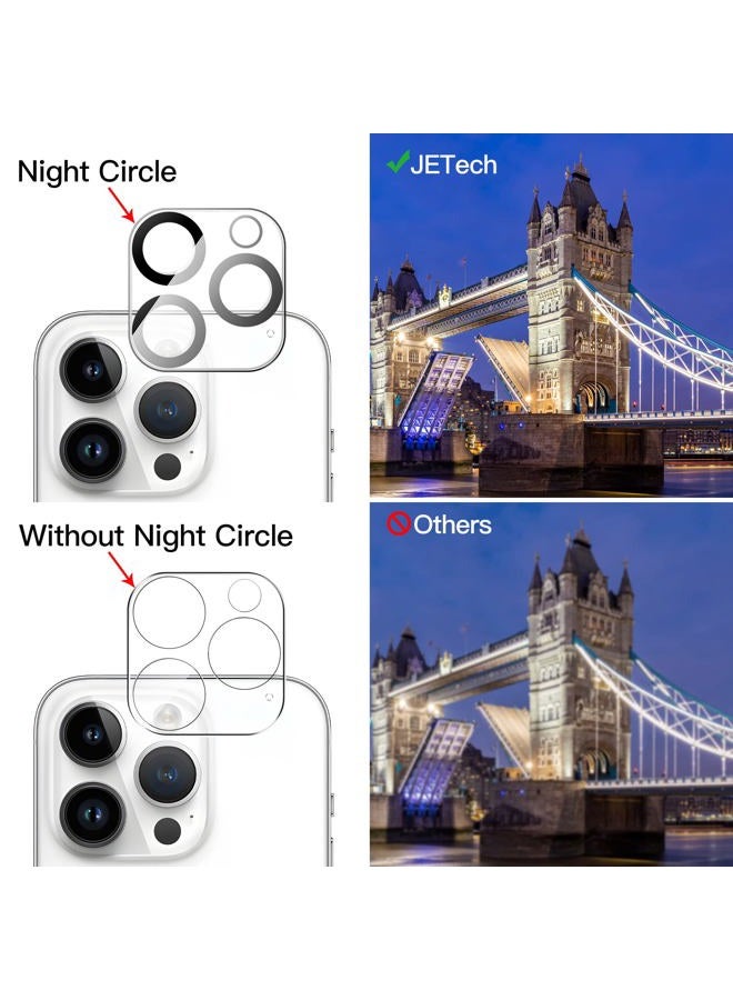 Jetech حماية شاشة كاملة لجهاز آيفون 14 برو 6.1 بوصة مع واقي عدسة الكاميرا، فيلم زجاجي مقسى، وضوح عالي، عبوة 2 - Image 5