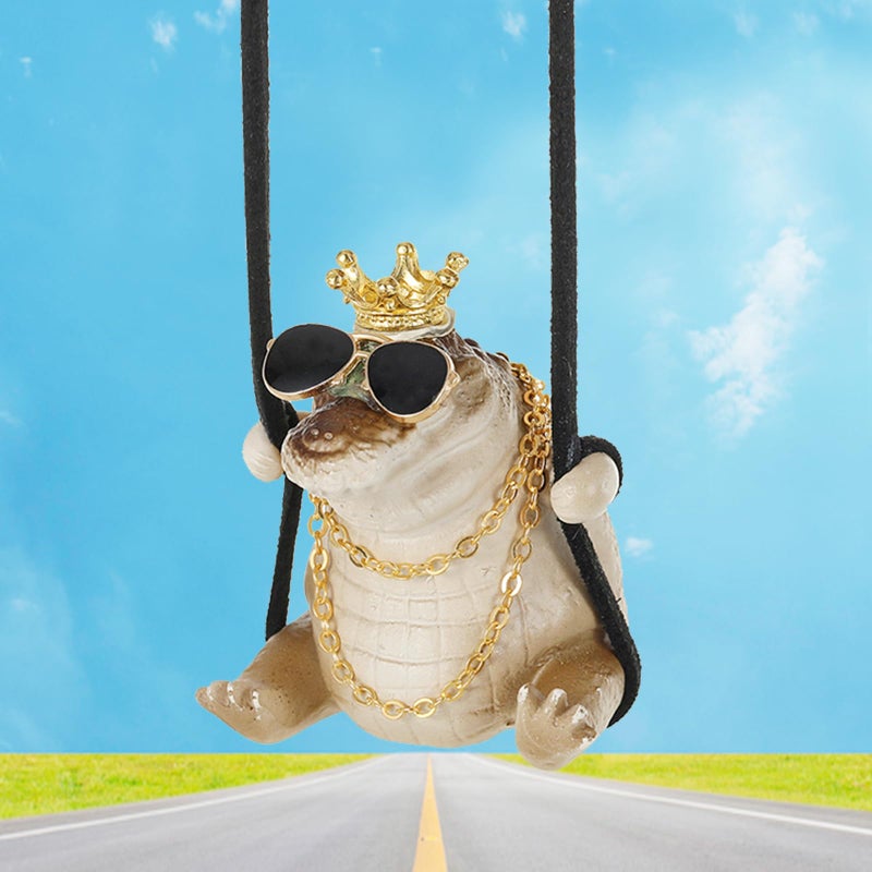 Motaney Swinging Animal Car Hanging Accessories Car Mirror Hanging Accessories Rear View Mirror Accessories Cute Car Accessories for WomenMen Car Hanging Ornament HomeCar Decor Table Lamp Charms - Image 3