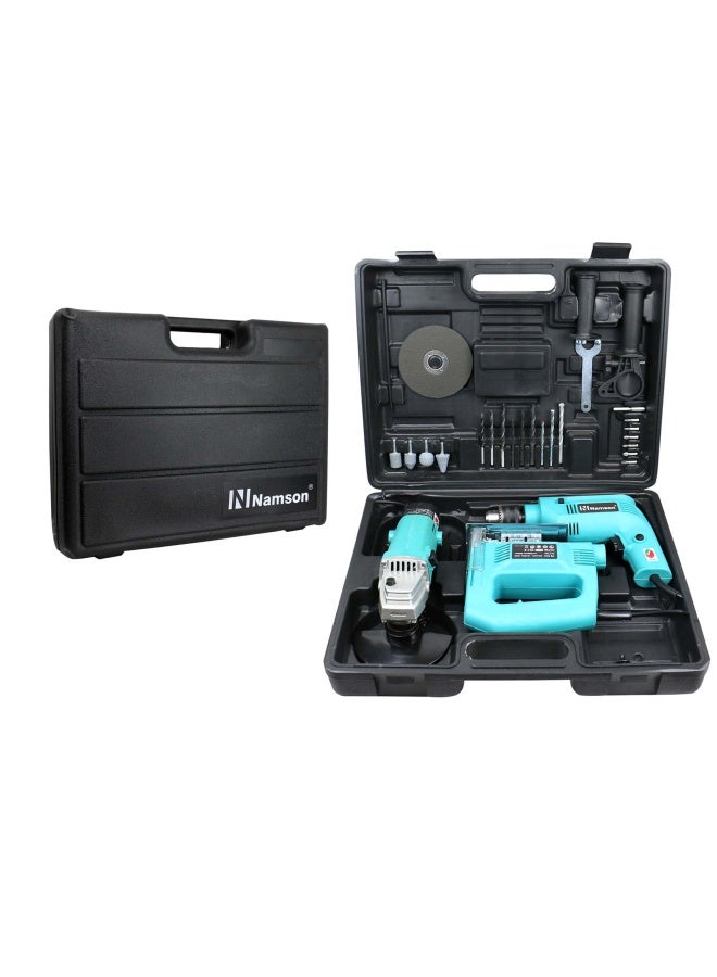NAMSON 3 Pieces Power Tools Set Ipmact Drill 450W+Angle Grinder 500+Jigsaw 350W Sa-Ptg3N 220-240V 50-60 Hz - Image 3
