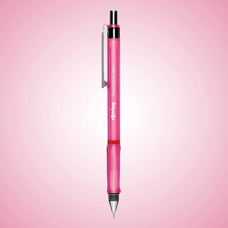 Rotring Rotring Visuclick 05mm Mechanical Pencils 2B Lead Blue Green Orange Pink Barrel Total 4 Pieces  - Image 5