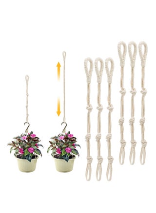 6 Pack Adjustable Macrame Plant Hanger Extenders Thickened Rope Hanging Plant Extender Durable Rope Plant Hanger Extender for Indoor Outdoor Plant Pot Holder - pzsku/Z1523846B8F40EC883190Z/45/_/1673605615/177793c4-aed1-46a1-9278-e5ede28049e3