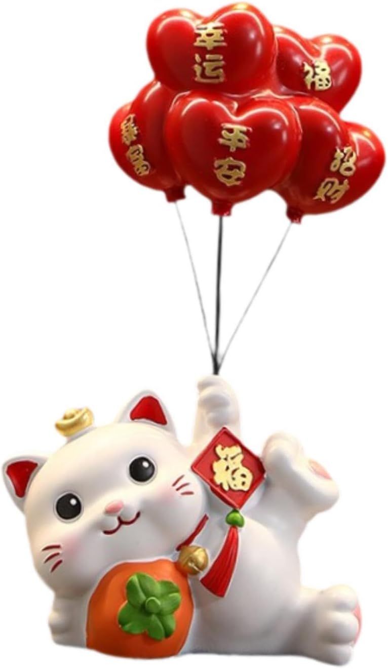 Lying Cat Figurine Resin Animal Sculpture Tabletop Ornament Bedroom Cabinet Centerpiece Gift - Image 1