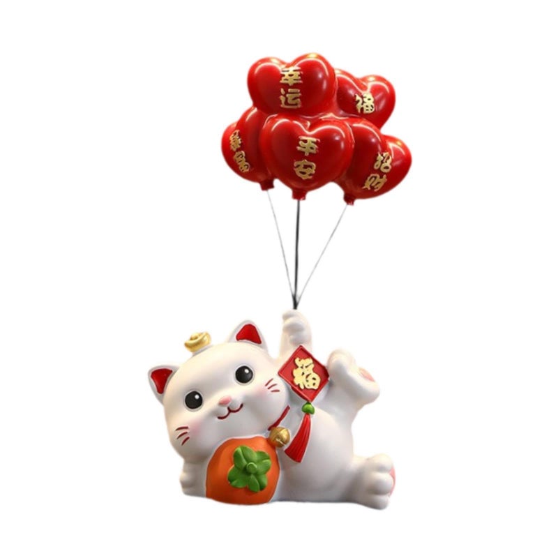 Lying Cat Figurine Resin Animal Sculpture Tabletop Ornament Bedroom Cabinet Centerpiece Gift - Image 2