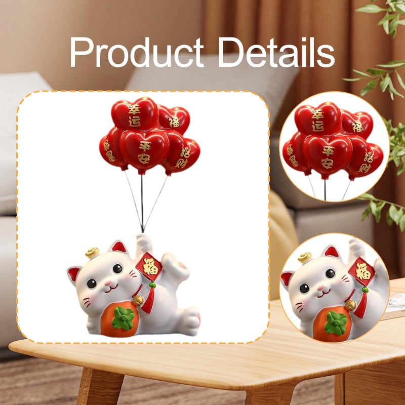 Lying Cat Figurine Resin Animal Sculpture Tabletop Ornament Bedroom Cabinet Centerpiece Gift - Image 4