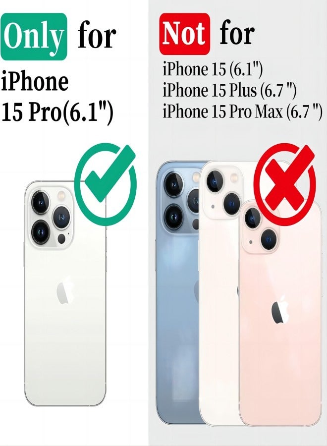 ESCASE Magnetic Case for iPhone 15 Pro, Compatible with MagSafe Shockproof Protection Cover, Translucent Matte Phone Case with Strong Magnet, Slim Case for Apple 15 Pro 6.1 Inch (2023)-Blue - Image 2