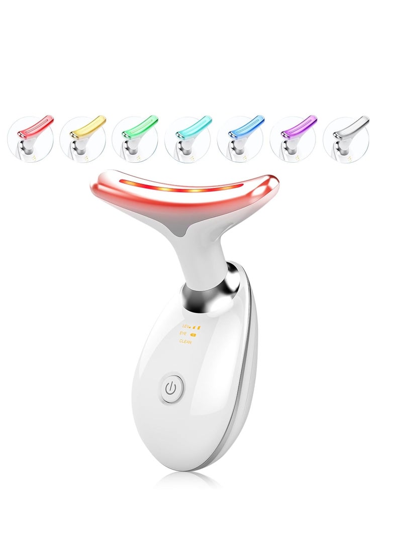 Generic Vibration Face and Neck Massager - Triple-Action Wrinkle Remover for Skin Care, Tightening, and Smoothness (White)  - Image 3