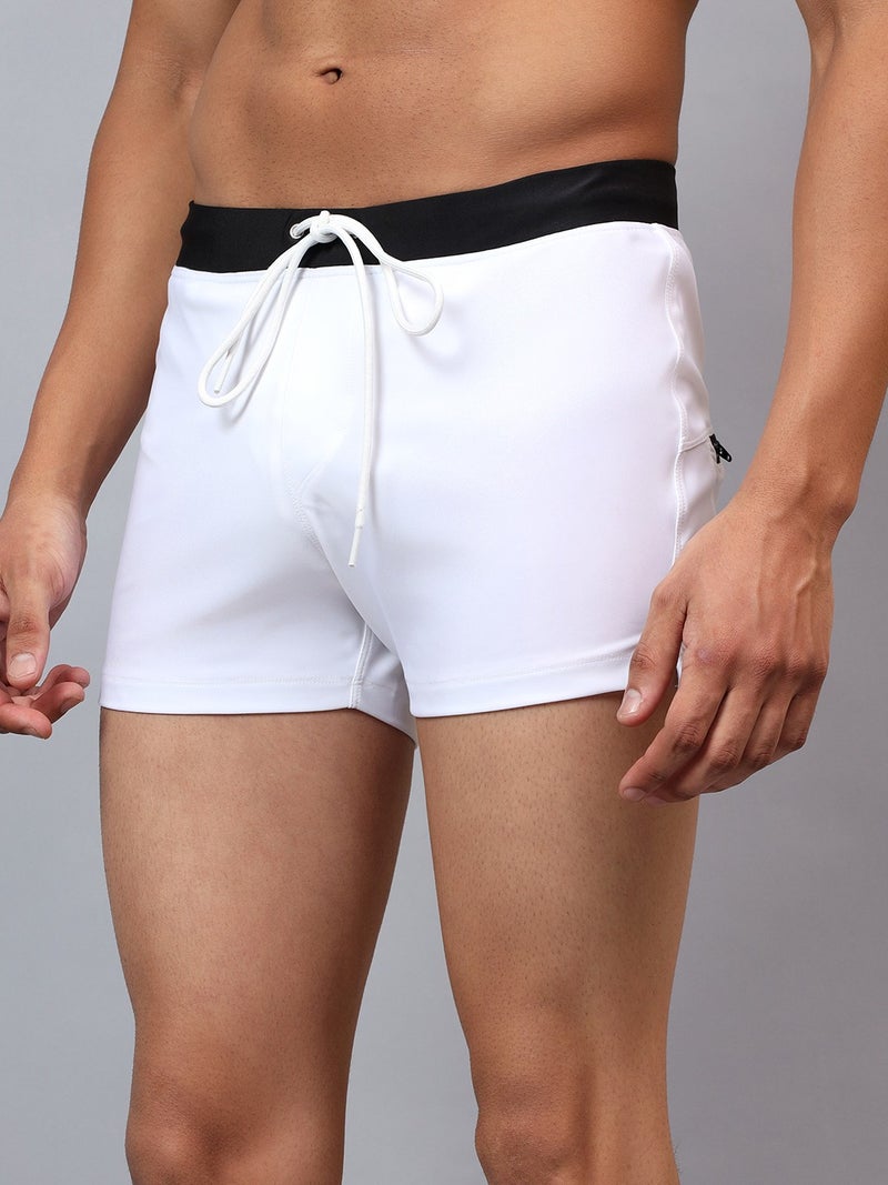 لا إنتيمو سروال سباحة أركتيك بحزام خصر متباين وتفاصيل جيوب - Image 3