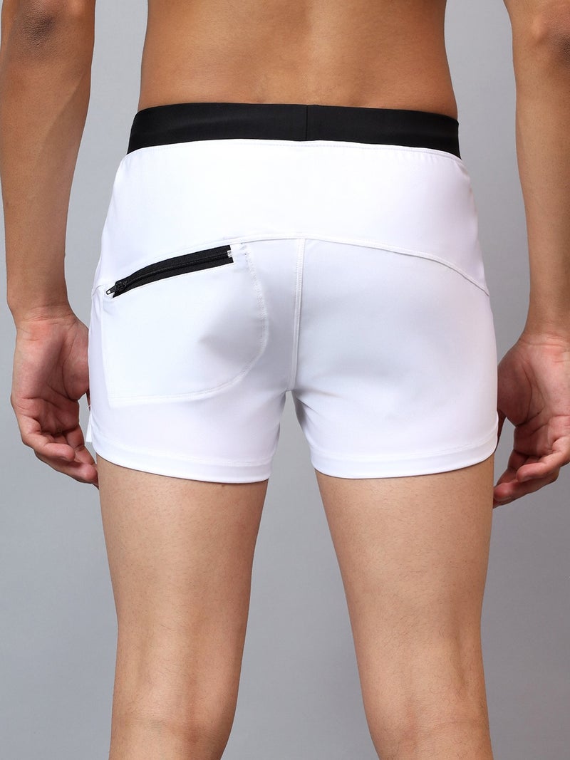 لا إنتيمو سروال سباحة أركتيك بحزام خصر متباين وتفاصيل جيوب - Image 2