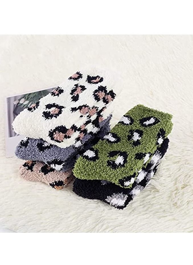 SYOSI - Womens Fuzzy Socks Warm Slipper Socks Winter Fluffy Socks Cozy Fuzzy Socks Athletic Fleece Socks Crew Socks - Image 1