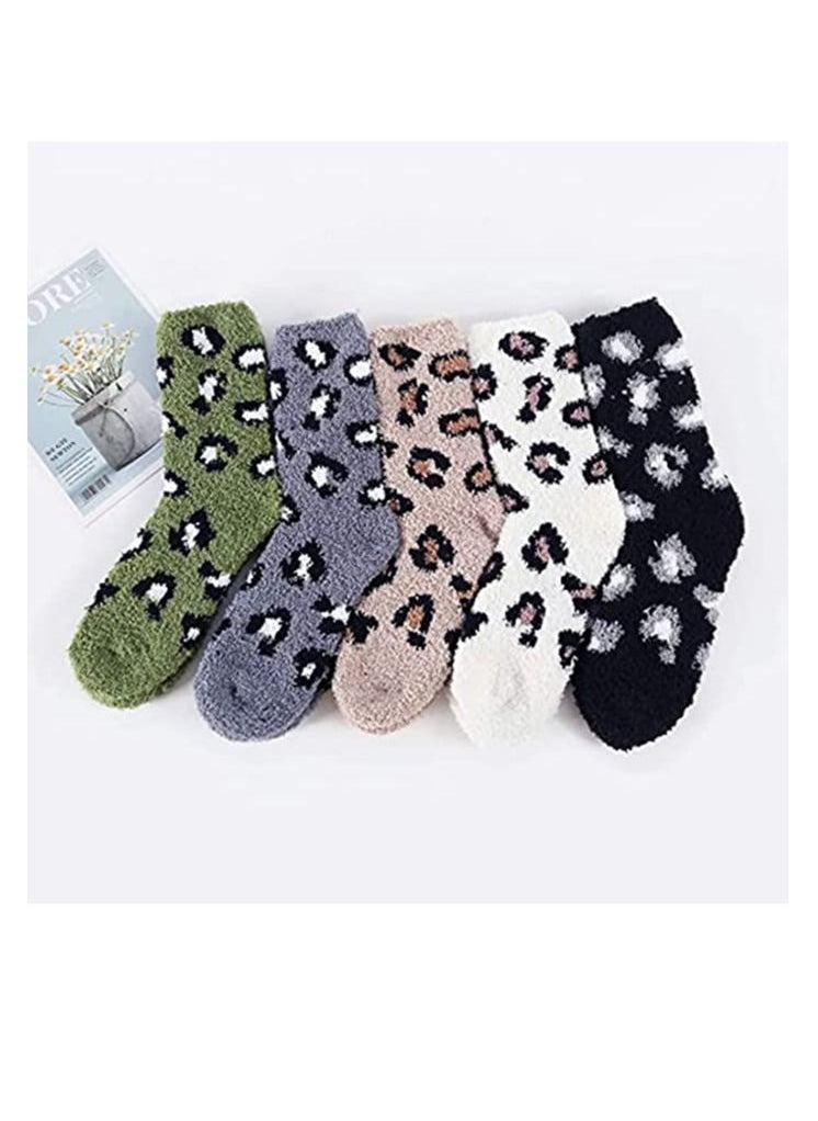 SYOSI - Womens Fuzzy Socks Warm Slipper Socks Winter Fluffy Socks Cozy Fuzzy Socks Athletic Fleece Socks Crew Socks - Image 1