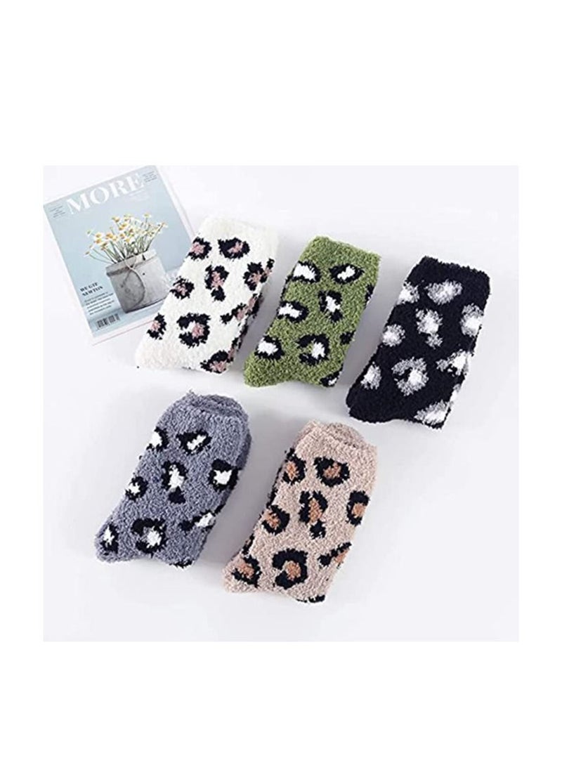 SYOSI - Womens Fuzzy Socks Warm Slipper Socks Winter Fluffy Socks Cozy Fuzzy Socks Athletic Fleece Socks Crew Socks - Image 1