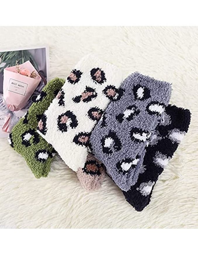 SYOSI - Womens Fuzzy Socks Warm Slipper Socks Winter Fluffy Socks Cozy Fuzzy Socks Athletic Fleece Socks Crew Socks - Image 1
