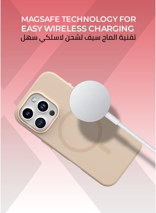 Pure MagSafe iphone 16 Pro Case Desert - Microfiber lining for scratch protection, raised metal camera bezel for lens protection, Liquid Silicone Material with Anti-Fingerprint Coating, MagSafe compatible - view 5