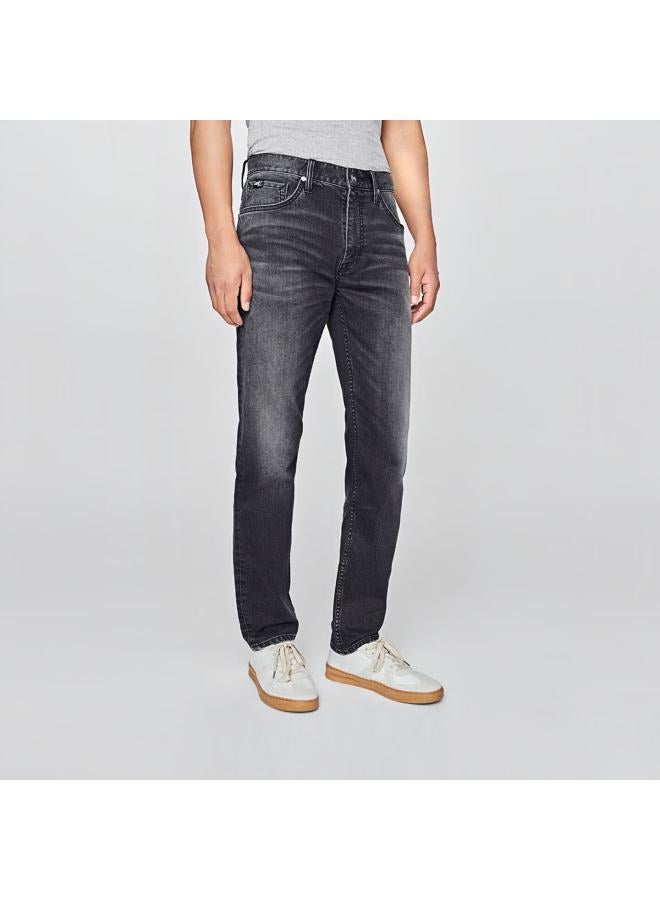Lee 731 Comfortable Mid-rise Tapered Five-pocket Style Dark Gray Men's Jeans, Dark Gray, Size 30 - Image 2