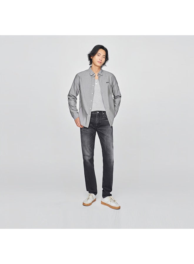 Lee 731 Comfortable Mid-rise Tapered Five-pocket Style Dark Gray Men's Jeans, Dark Gray, Size 30 - Image 4