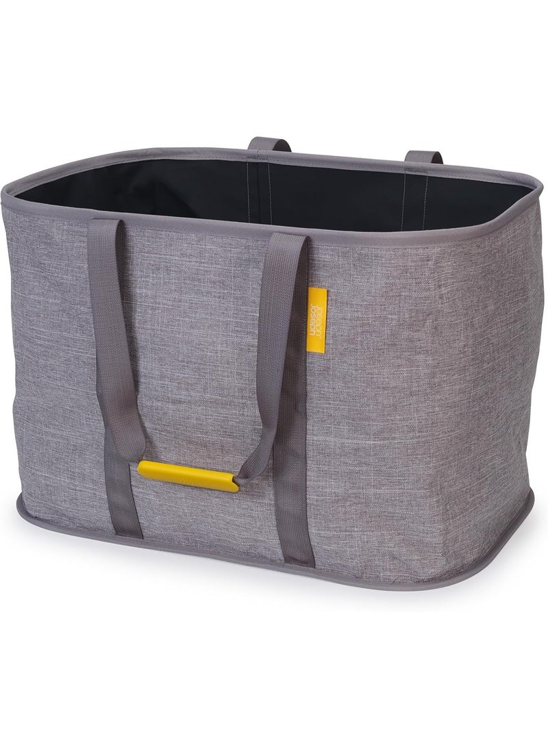 Foldable Laundry Basket –35L/9.2 Gallon, Space-Saving Collapsible Washing Hamper with Sturdy, Moisture-Resistant Fabric – Large Capacity Laundry Bag for Home & Bathroom – Grey - Image 5