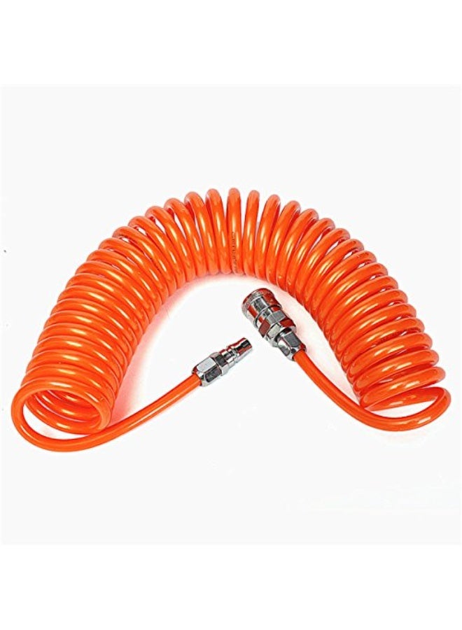 Daytoyz Air Hose, Air Tool, Spring Loaded 9M Spiral Air Hose, Inner Diameter 0.26 x 0.4 inches (6.5 mm) x Outer Diameter 0.4 inches (10 mm), Pneumatic Tools, Compressor Hose, Pipeline Equipment, Coil - Image 4