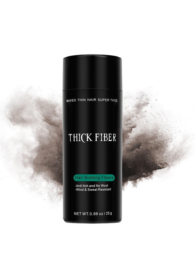 THICK FIBER Hair Fibers for Thinning Hair & Bald spots (DARK BROWN) - 25g Bottle - Conceals Hair Loss in Seconds - Hair Powder for Women & Men - Image 1