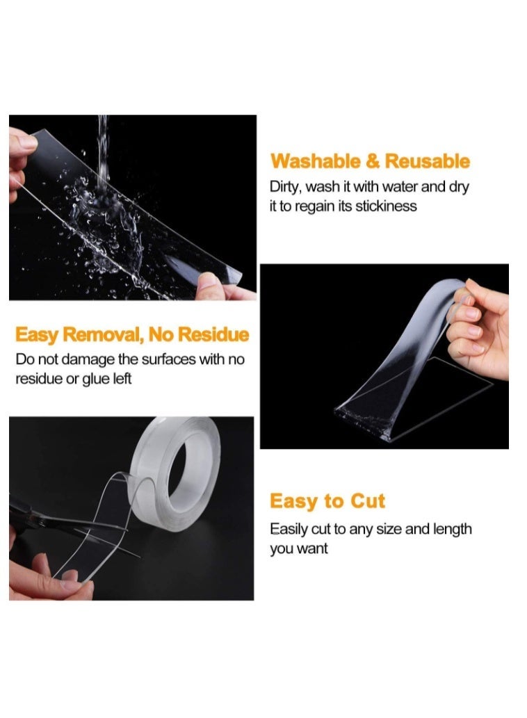 Double-Sided Adhesive Roll Nano Tape 5 meter Clear - Double-Sided Transparent Adhesive Tape – Strong & Reusable - Image 5