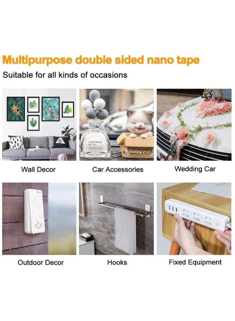 Double-Sided Adhesive Roll Nano Tape 5 meter Clear - Double-Sided Transparent Adhesive Tape – Strong & Reusable - Image 4