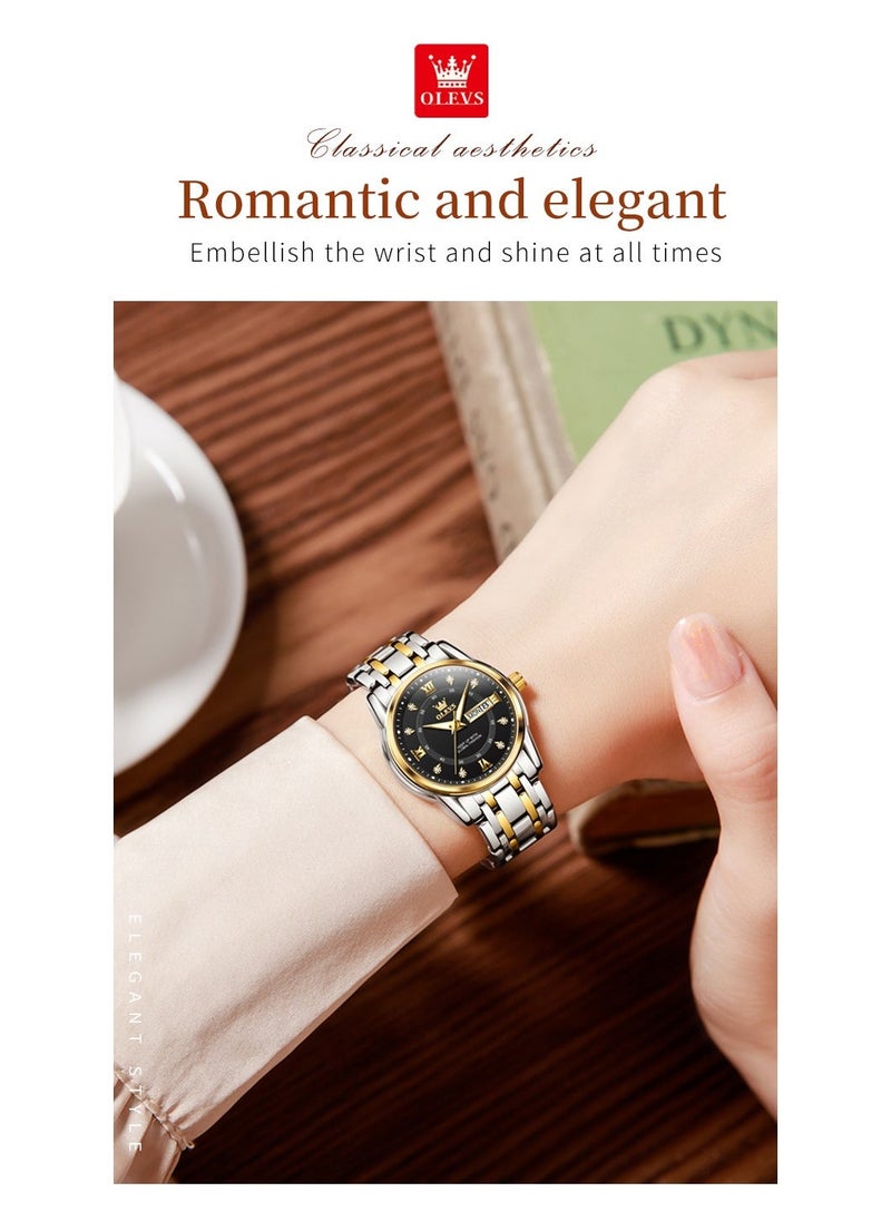 OLEVS Watches for Women Fashion Quartz Stainless Steel Water Resistant Watch Silver 5513 - Image 2