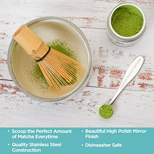 Pure Matcha Matcha Measuring Spoon | One Cup of Perfect Matcha | Stainless Steel Scoop | Premium High Polish Finish | 1/2 Teaspoon | 1Gram Serving - Image 2