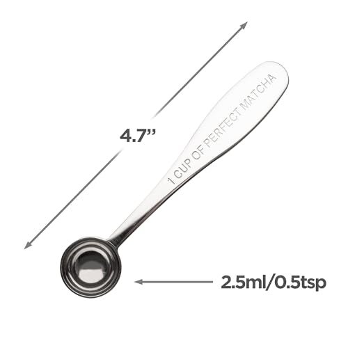 Pure Matcha Matcha Measuring Spoon | One Cup of Perfect Matcha | Stainless Steel Scoop | Premium High Polish Finish | 1/2 Teaspoon | 1Gram Serving - Image 4