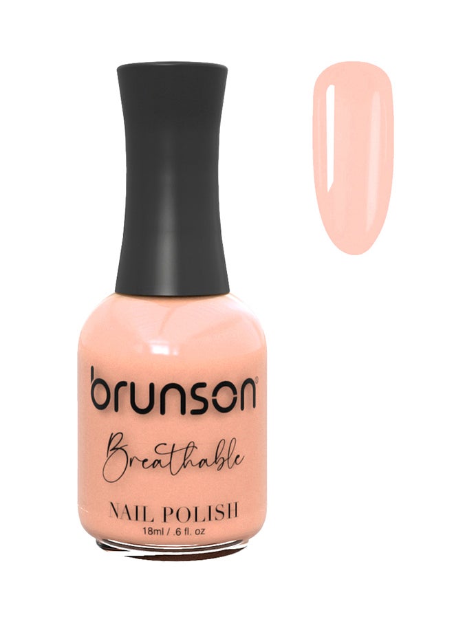 brunson Breathable Nail Polish Halal nail polish Wudu friendly Quick-Dry Vegan long lasting but easy peel off   18ml BH410